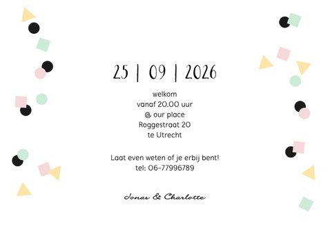 Uitnodiging voor elk tof en hip feest 3