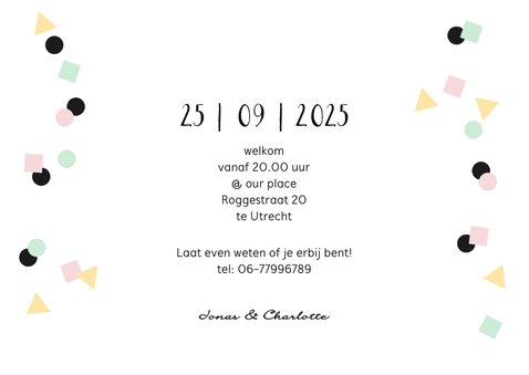 Uitnodiging voor elk tof en hip feest 3