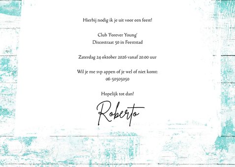 Uitnodiging wegwijzer strandstijl met foto 3