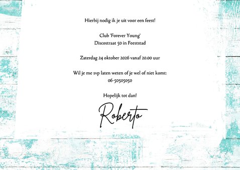 Uitnodiging wegwijzer strandstijl met foto 3