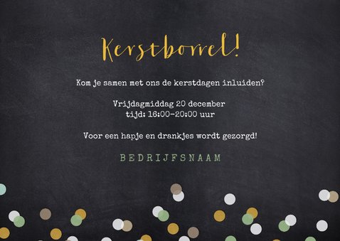 Uitnodiging zakelijk kerstborrel proost met champagneglazen 3