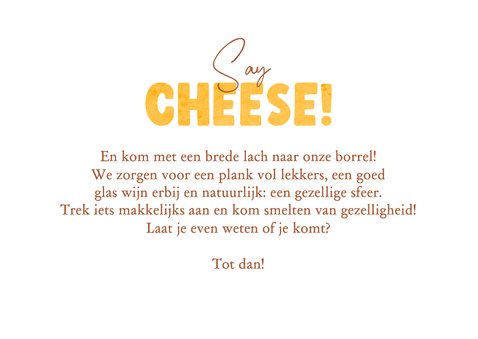Uitnodigingskaart borrel kaas proeverij cheese uitnodiging 3
