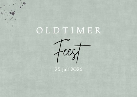 Uitnodigingskaart oldtimer 2