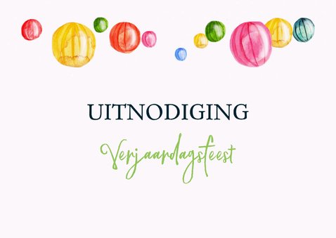 Uitnodigingskaart swingend verjaardagsfeest 2