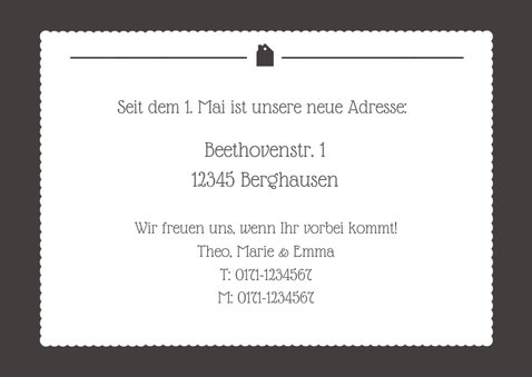 Umzugskarte Hurra wir sind umgezogen 3