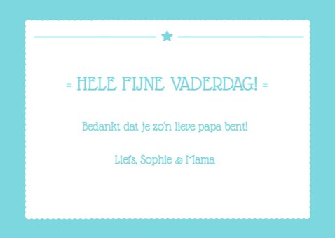 Vaderdag Fotokaart Blauw Ster 3