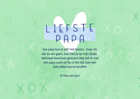 Vaderdag kaart 2 foto's veel kusjes voor de liefste papa 3