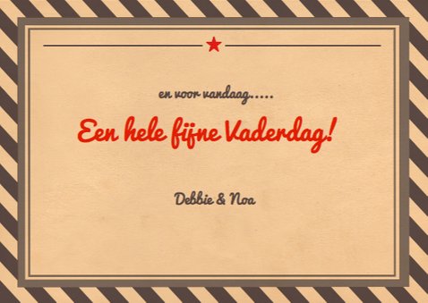 Vaderdag Tegoedbon Vintage rood 3