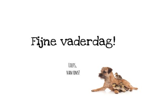 Vaderdagkaart - Hond met kuikens - Stiefvader 3