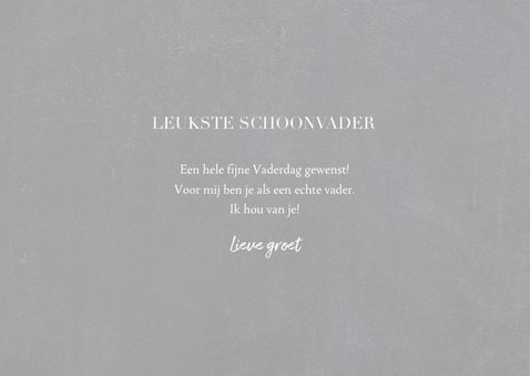 Vaderdagkaart 'leukste schoonvader' met grote foto en tekst 3