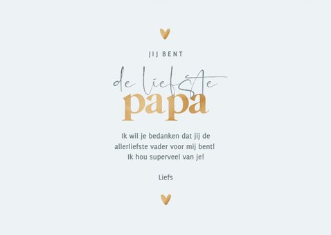 Vaderdagkaart liefste papa lichtblauw met hartjes 3