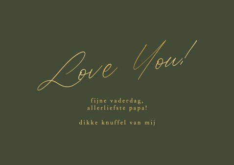 Vaderdagkaart 'Love You!' goud fotocollage 6 foto's 3