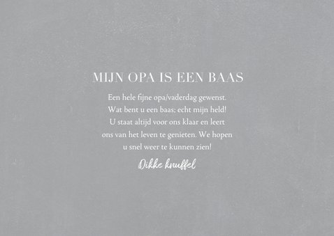 Vaderdagkaart 'mijn opa is een baas' met grote foto 3