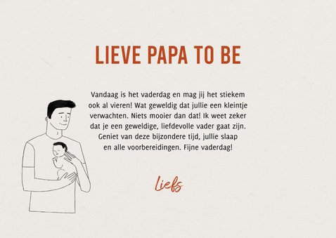 Vaderdagkaart papa to be met portretje en typografie 3