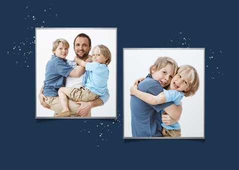 Vaderdagkaart stoer zilver foto's fijne Vaderdag lieve papa 2