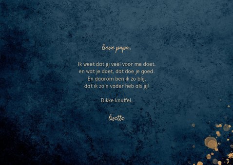Vaderdagkaart 'voor de liefste papa' goud met foto's 3