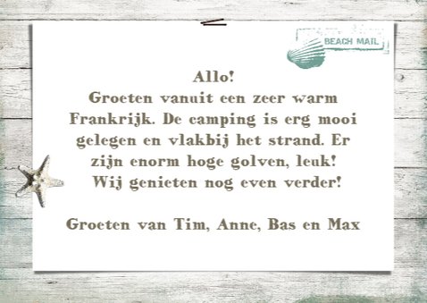 Vakantiekaart 4x foto 3
