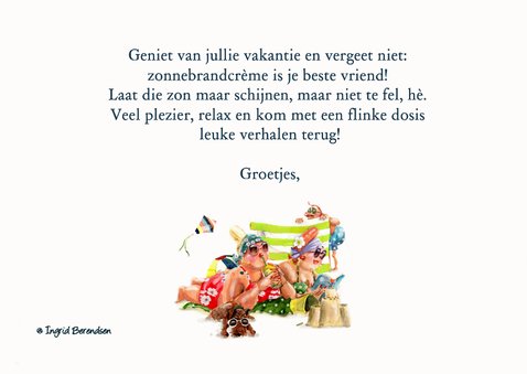 Vakantiekaart dagje aan het strand 3