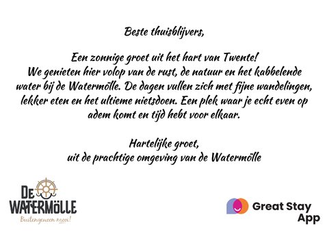 Vakantiekaart de Watermölle 3