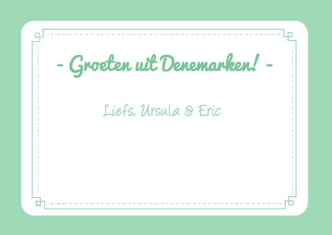 Vakantiekaart Denemarken Kaart 3