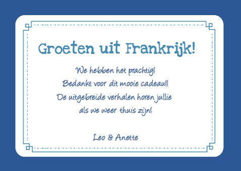 Vakantiekaart Frankrijk Plaats 3
