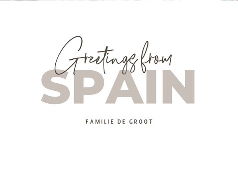 Vakantiekaart 'Greetings from Spain' fotocollage 3