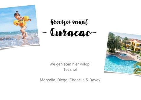 Vakantiekaart hippe fotocollage met 10 foto's 3