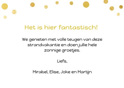 Vakantiekaart Holiday Greetings memo blaadje 3