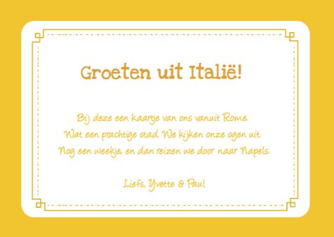 Vakantiekaart Landkaart Italie 3