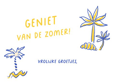 Vakantiekaart zomerse groetjes  3