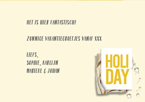 Vakantiekaart zonnig met foto's 3