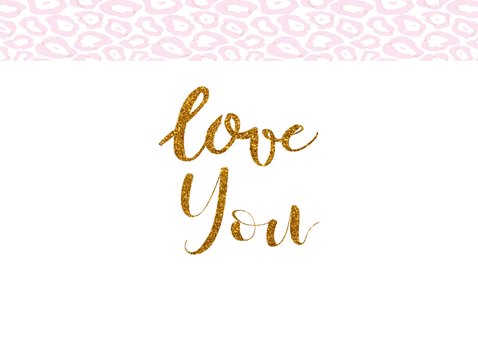 Valentijn dierenprint love you 2