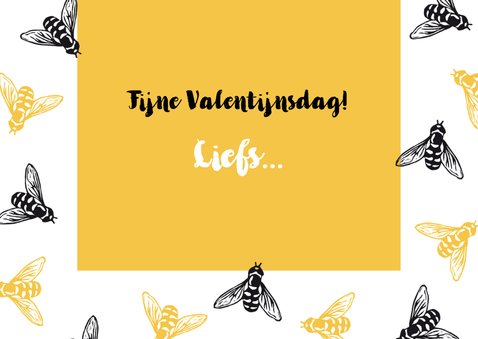 Valentijnskaart bijtjes - Bee my Valentine 3