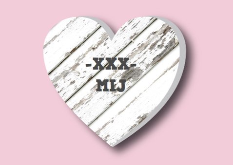 Valentijnskaart hart houtprint 3