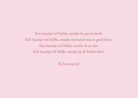 Valentijnskaart I love u met een hartje in het midden 3