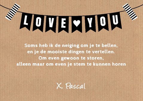Valentijnskaart kraft foto slinger 3