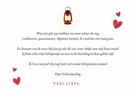 Valentijnskaart met teckel - Jij bent mijn lichtpuntje 3