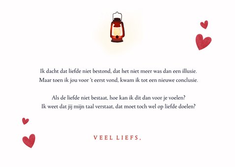 Valentijnskaart met teckel - Jij bent mijn lichtpuntje 3