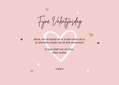 Valentijnskaart persoonlijk foto's hartjes mama oma 3