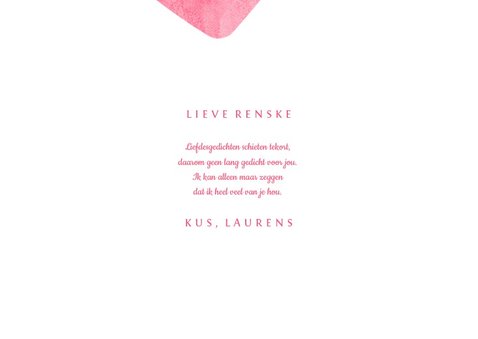Valentijnskaart roze hart met foto in hartje 3