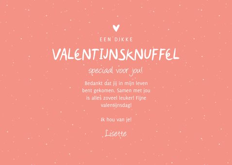 Valentijnsknuffel fotocollage met hartjes aanpasbaar 3