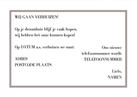 Verhuisd bord zelf invullen a 3