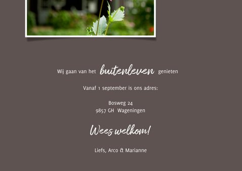 Verhuiskaart eigen foto huis - OT 3