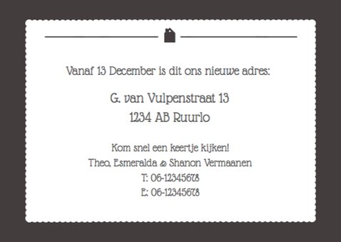 Verhuiskaart Foto Letters Huis 3
