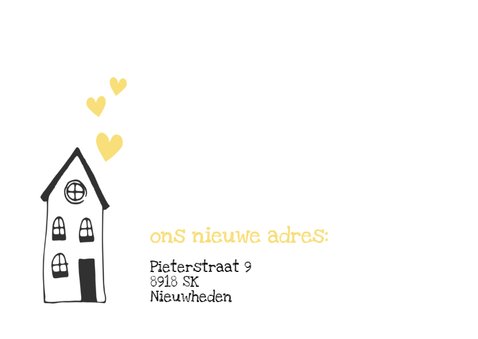 Verhuiskaart getekende huisjes - SV 2