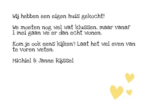 Verhuiskaart getekende huisjes - SV 3
