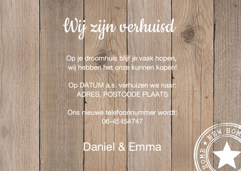 Verhuiskaart huisjes rode ruit 3