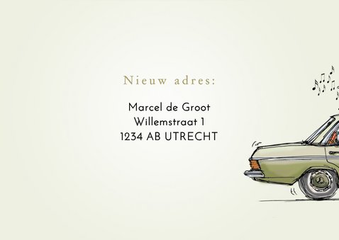 Verhuiskaart klassieke auto  3