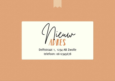Verhuiskaart nieuwe woning verhuisdozen spullen 2