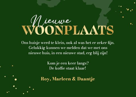 Verhuiskaart nieuwe woonplaats nederland foto sleutel kaart 3